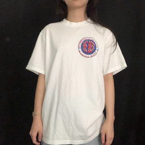 martine rose white inverted inseam oversized tshir